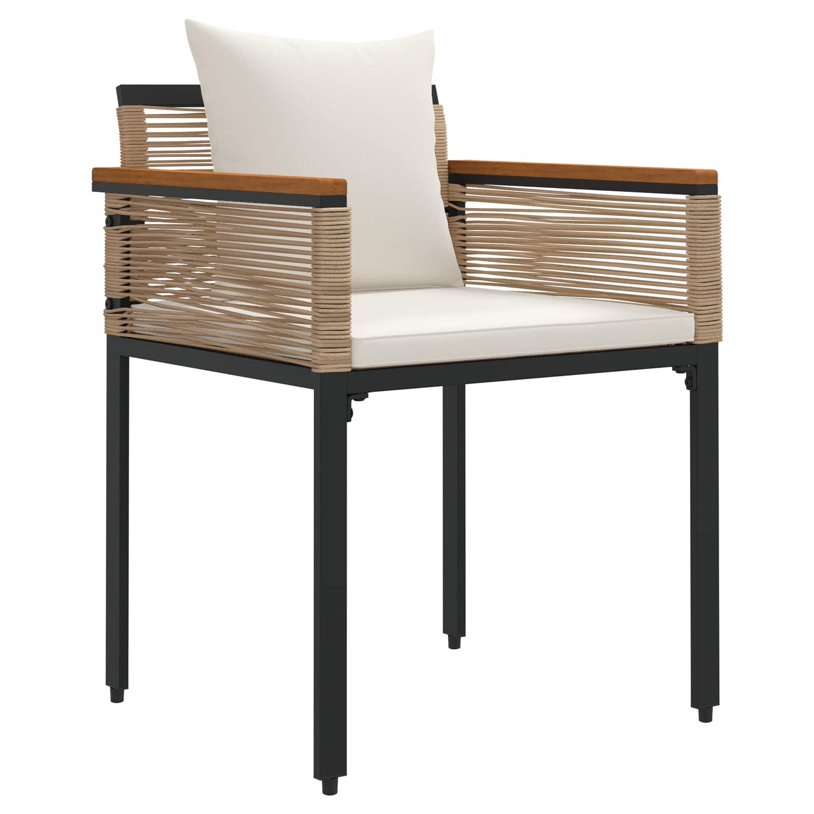 Ensemble de meubles d'extérieur Beige et blanc crème polyrotin - XIOS