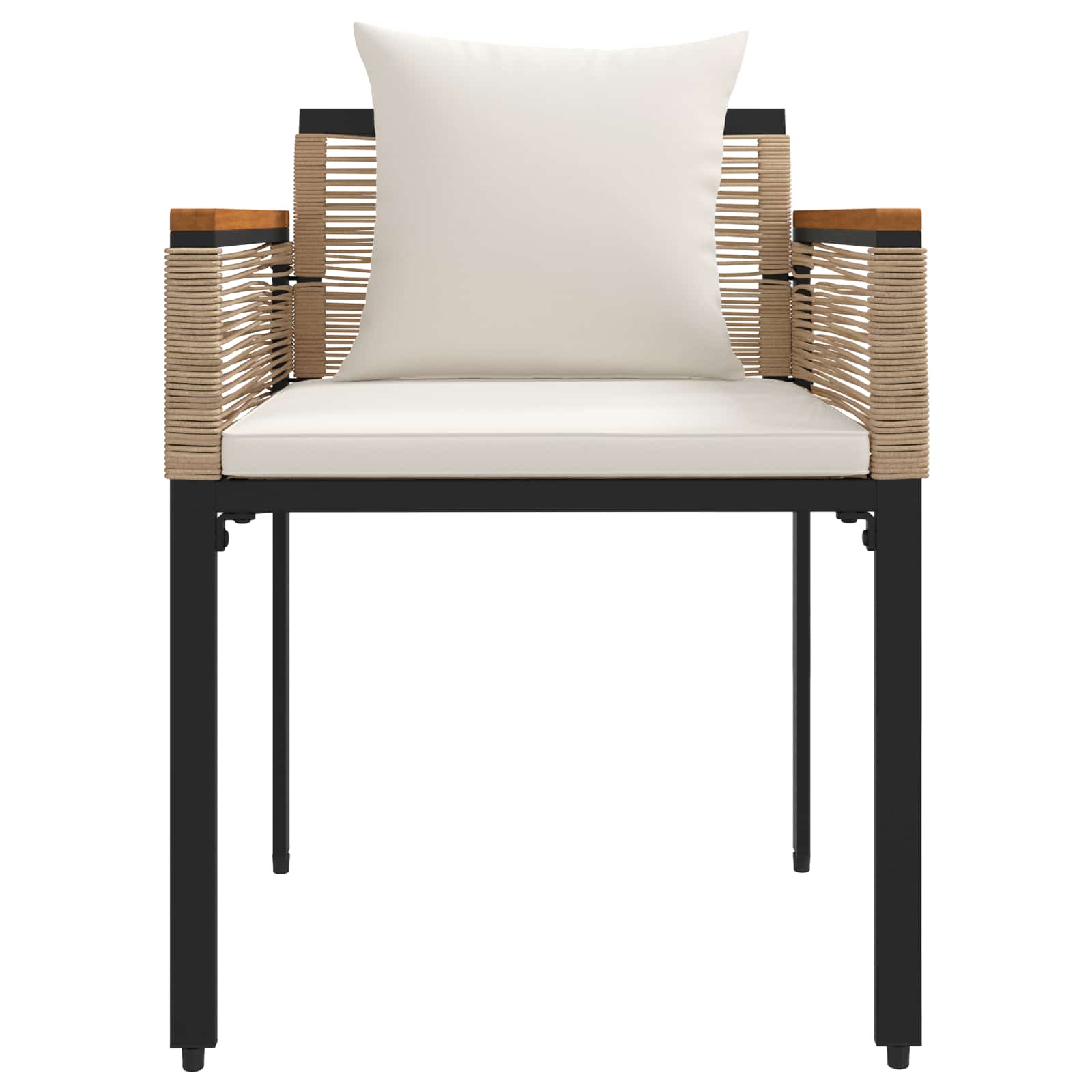 Ensemble de meubles d'extérieur Beige et blanc crème polyrotin - XIOS