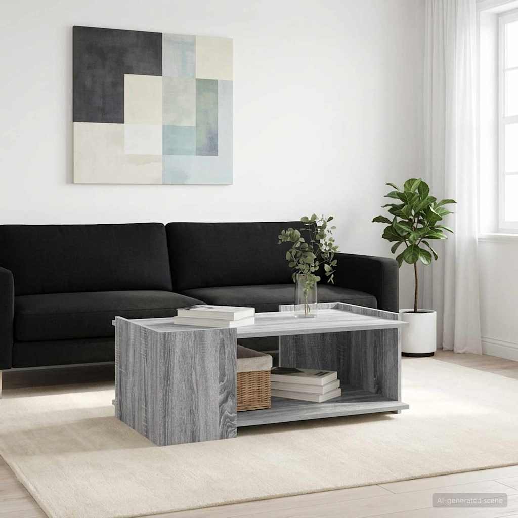 Table basse Sonoma gris 90 x 50 x 33 cm Bois d'ingénierie - XIOS