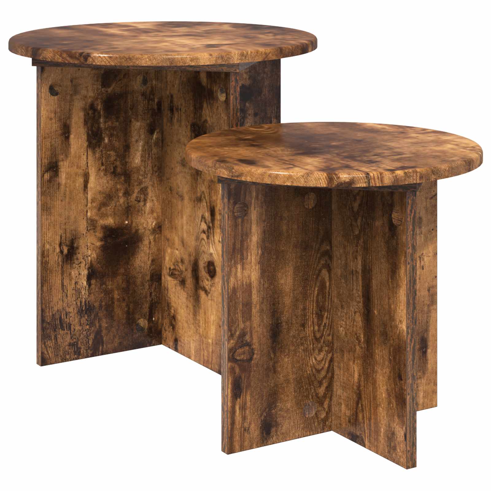 Ensemble de tables d'appoint 2 pcs Chêne Fumé Bois d’ingénierie - XIOS