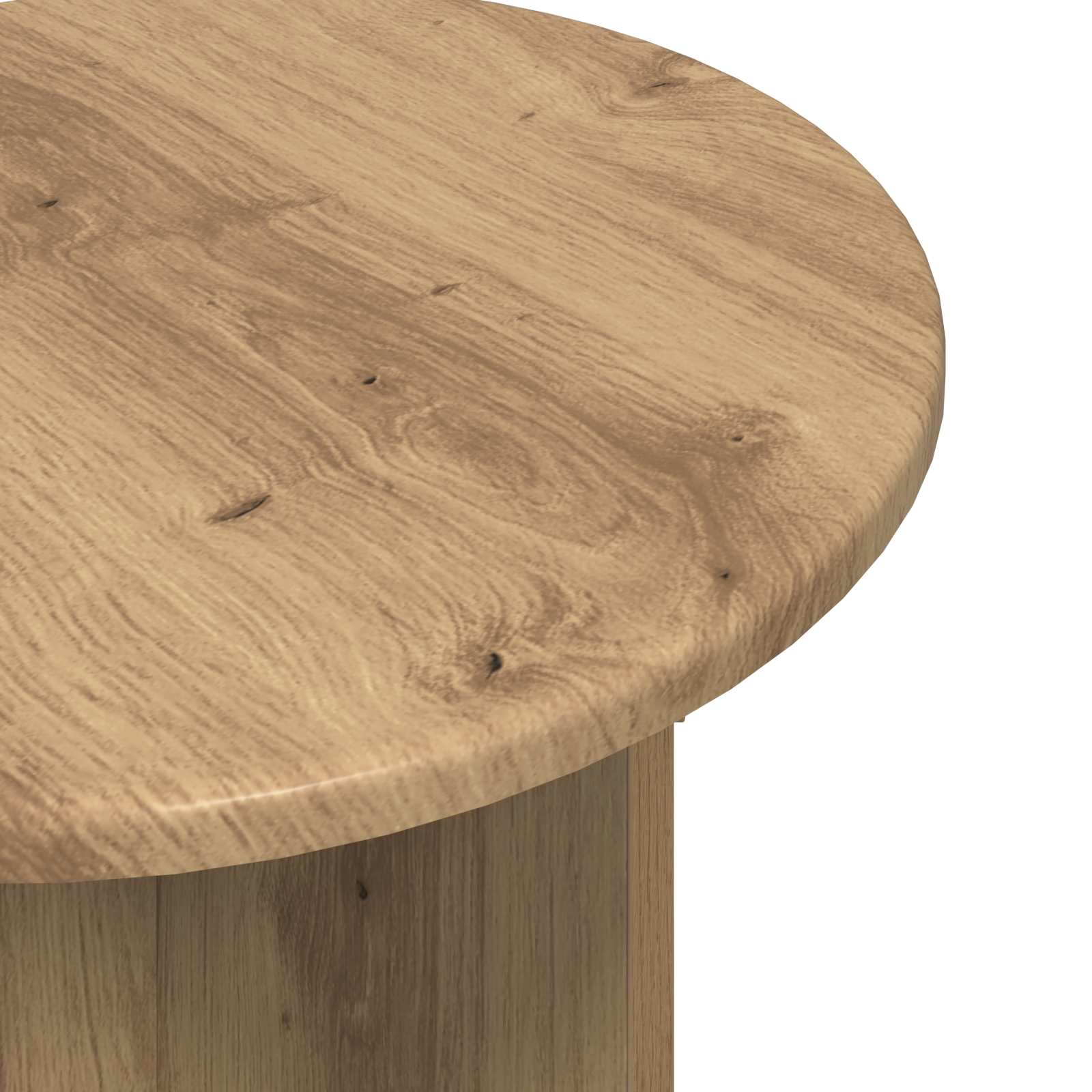 Ensemble de tables d'appoint 2 pc Chêne artisanal Ø 45 x 45 cm - XIOS