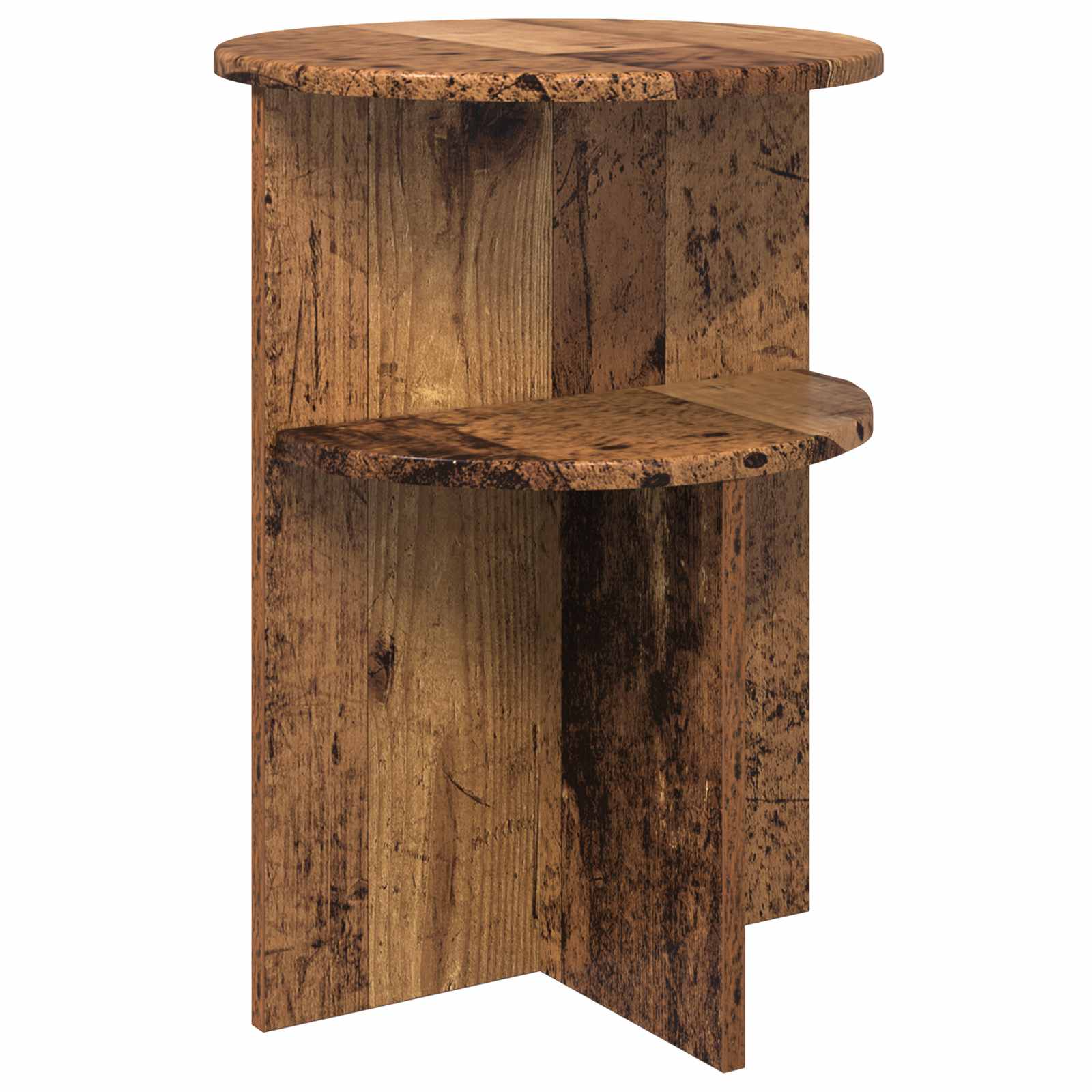 Table d'appoint Bois ancien Ø 39,5 x 55 cm Bois d'ingénierie - XIOS