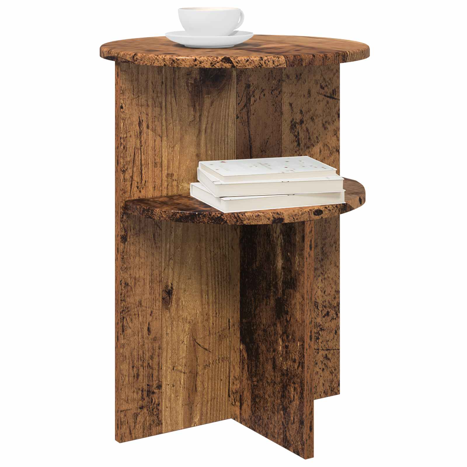 Table d'appoint Bois ancien Ø 39,5 x 55 cm Bois d'ingénierie - XIOS