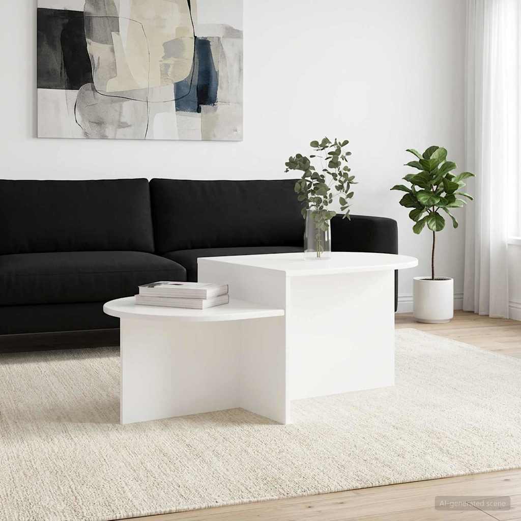 Table basse Blanc 100 x 50 x 40 cm Bois d'ingénierie - XIOS