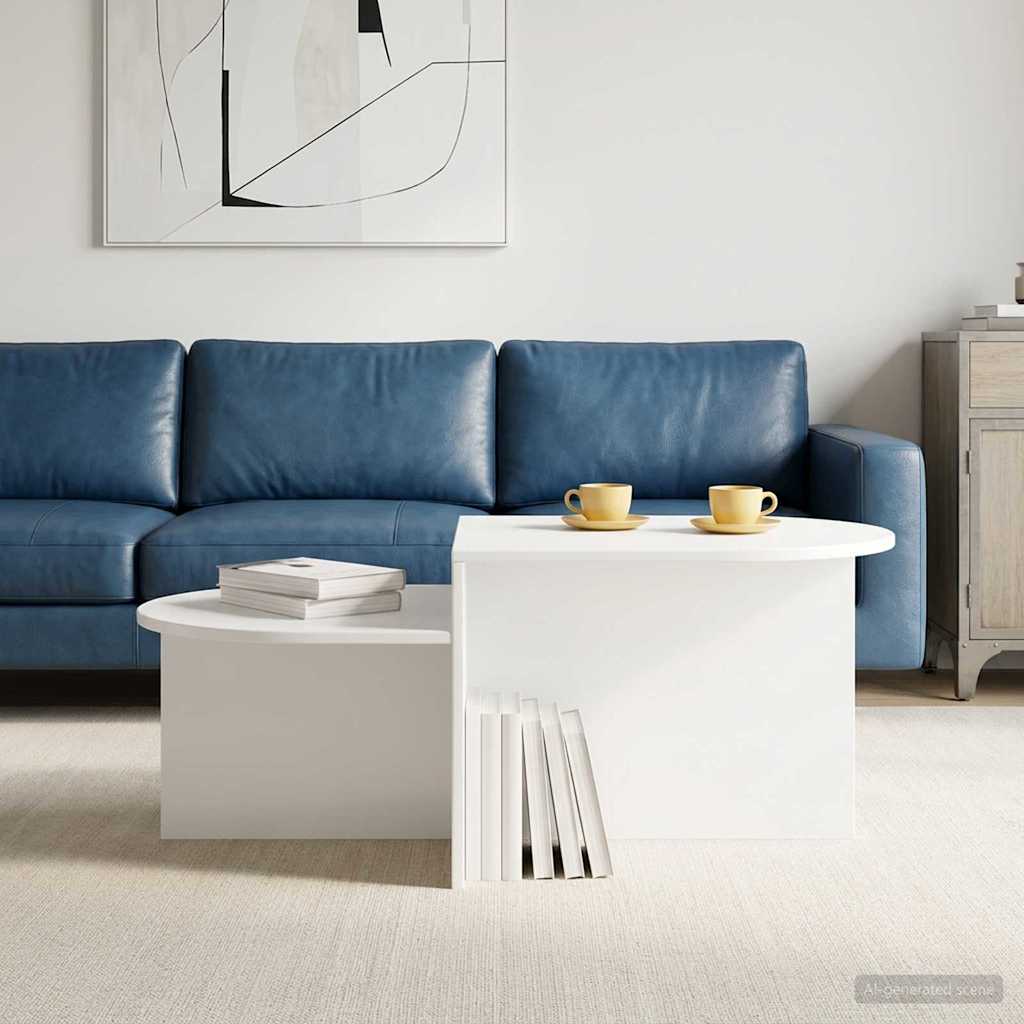 Table basse Blanc 100 x 50 x 40 cm Bois d'ingénierie - XIOS