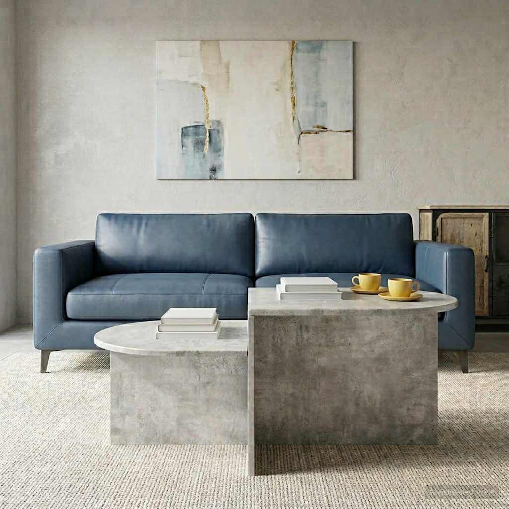 Table basse Gris béton 100 x 50 x 40 cm Bois d'ingénierie - XIOS