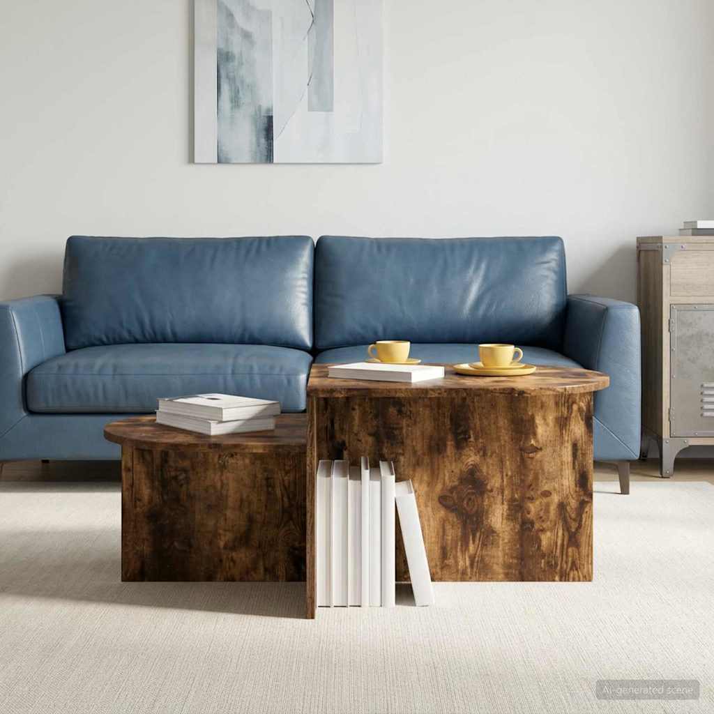 Table basse Chêne fumé 100 x 50 x 40 cm Bois d'ingénierie - XIOS