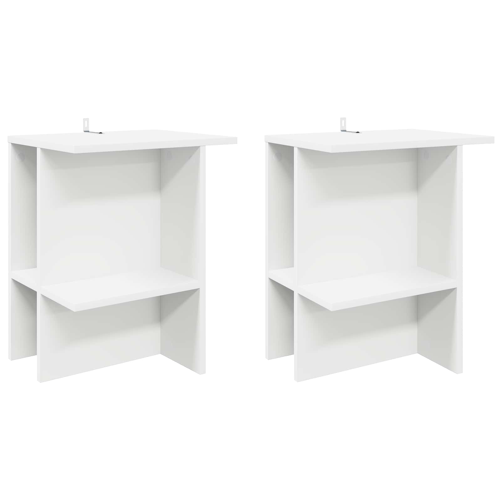 Table basse 2 pc Blanc 40 x 30 x 49 cm Bois d'ingénierie - XIOS
