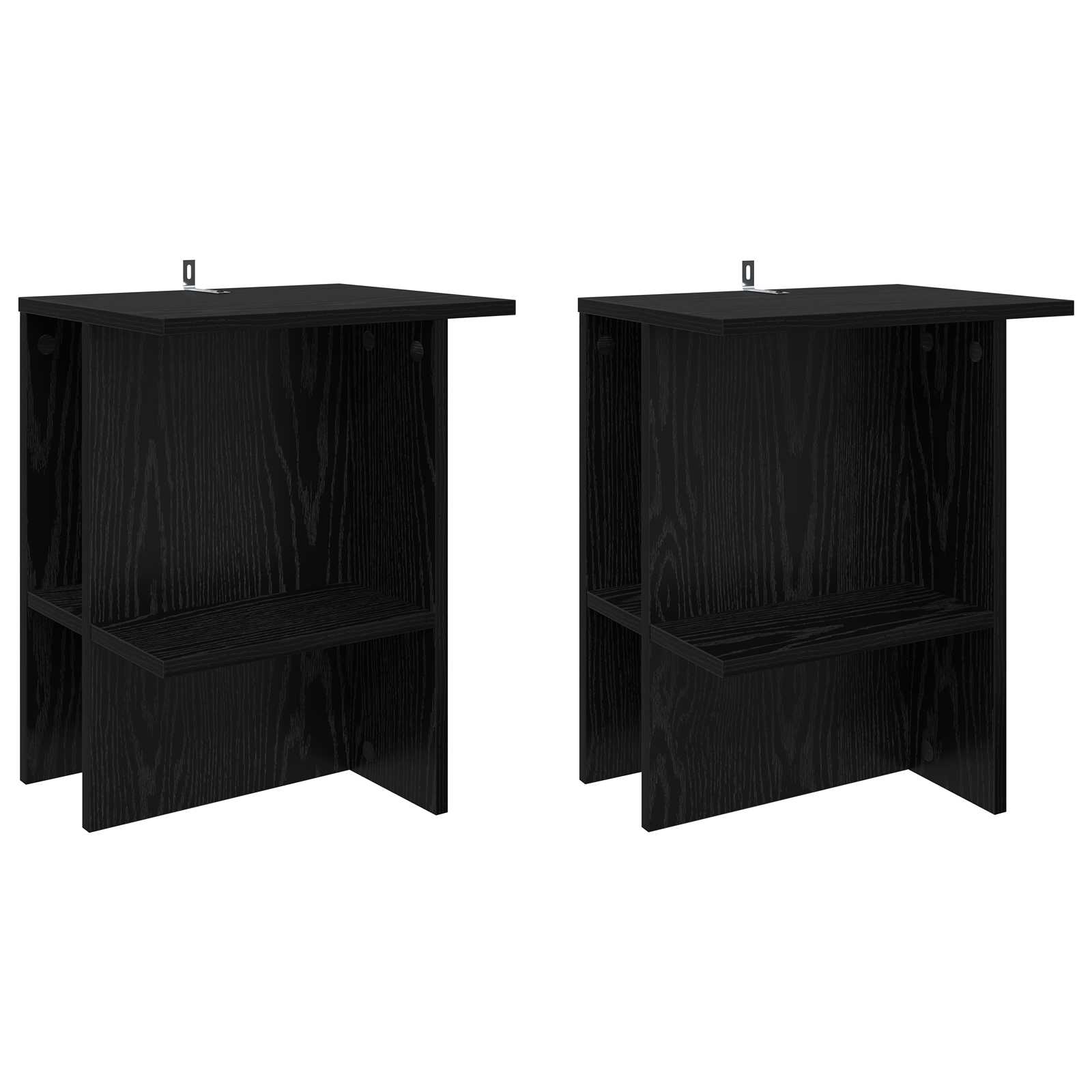 Table basse 2 pc Chêne noir 40 x 30 x 49 cm Bois d'ingénierie - XIOS