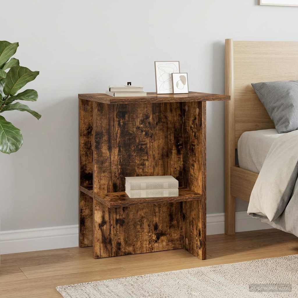 Table basse 2 pcs Chêne fumé 40 x 30 x 49 cm Bois d'ingénierie - XIOS