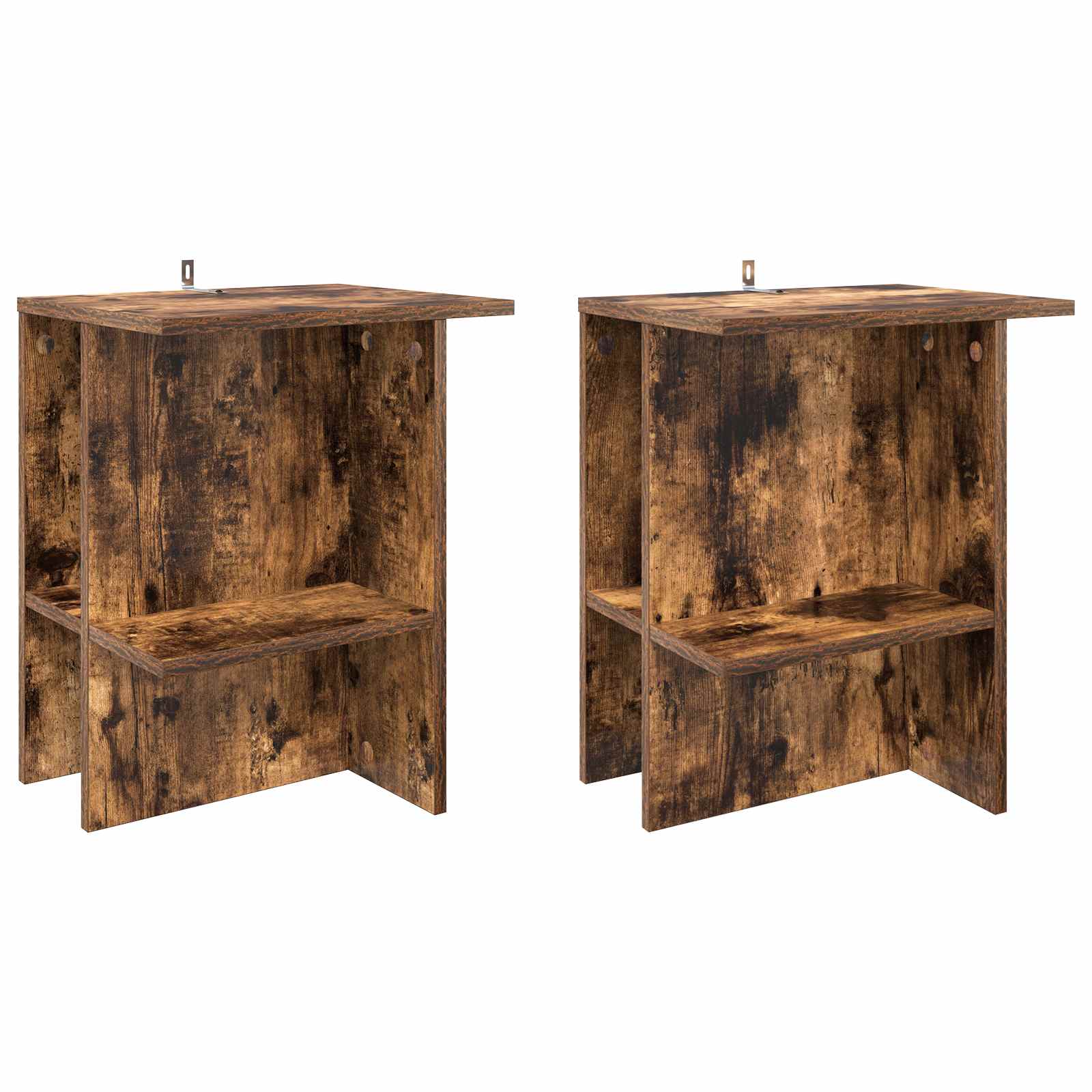 Table basse 2 pcs Chêne fumé 40 x 30 x 49 cm Bois d'ingénierie - XIOS