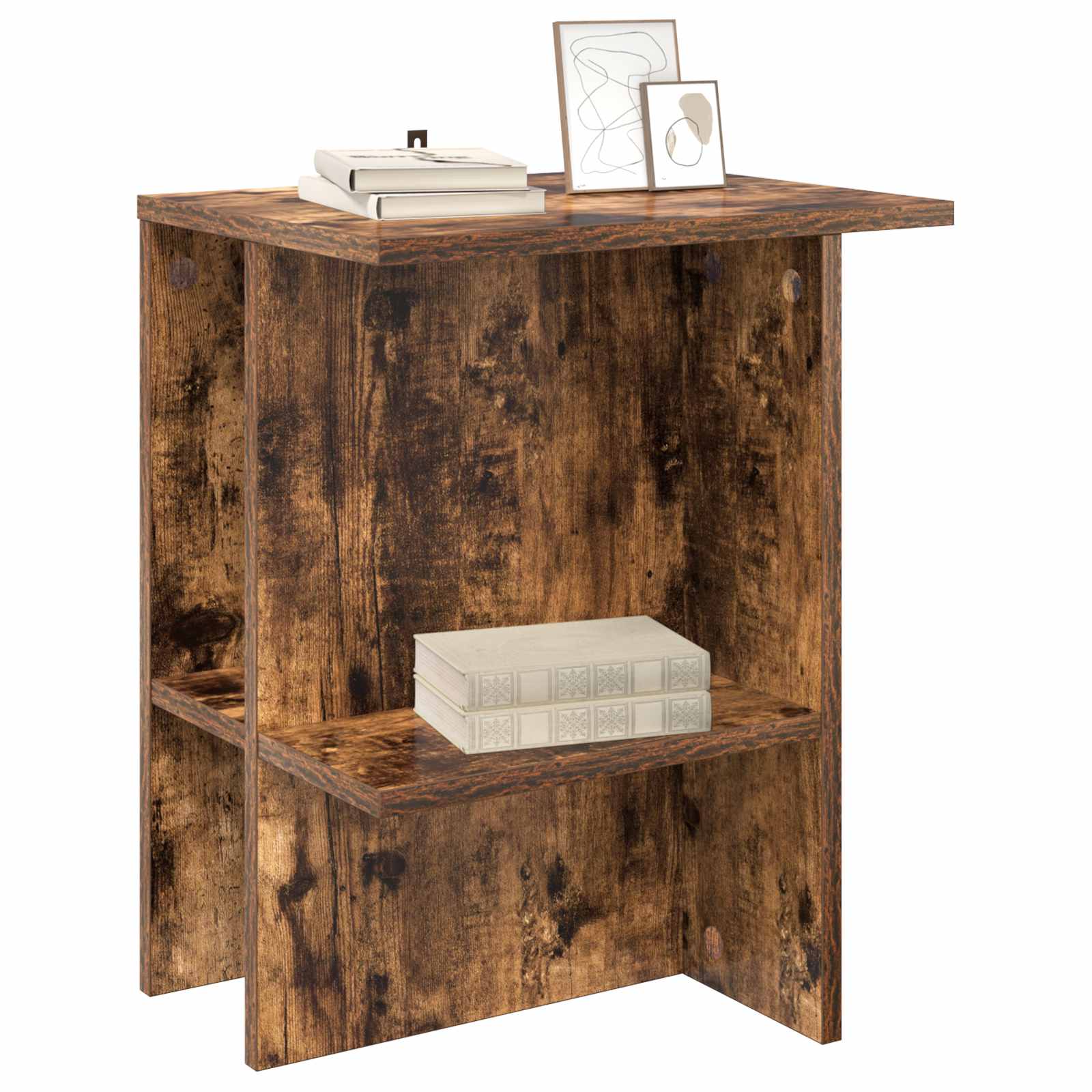 Table basse 2 pcs Chêne fumé 40 x 30 x 49 cm Bois d'ingénierie - XIOS