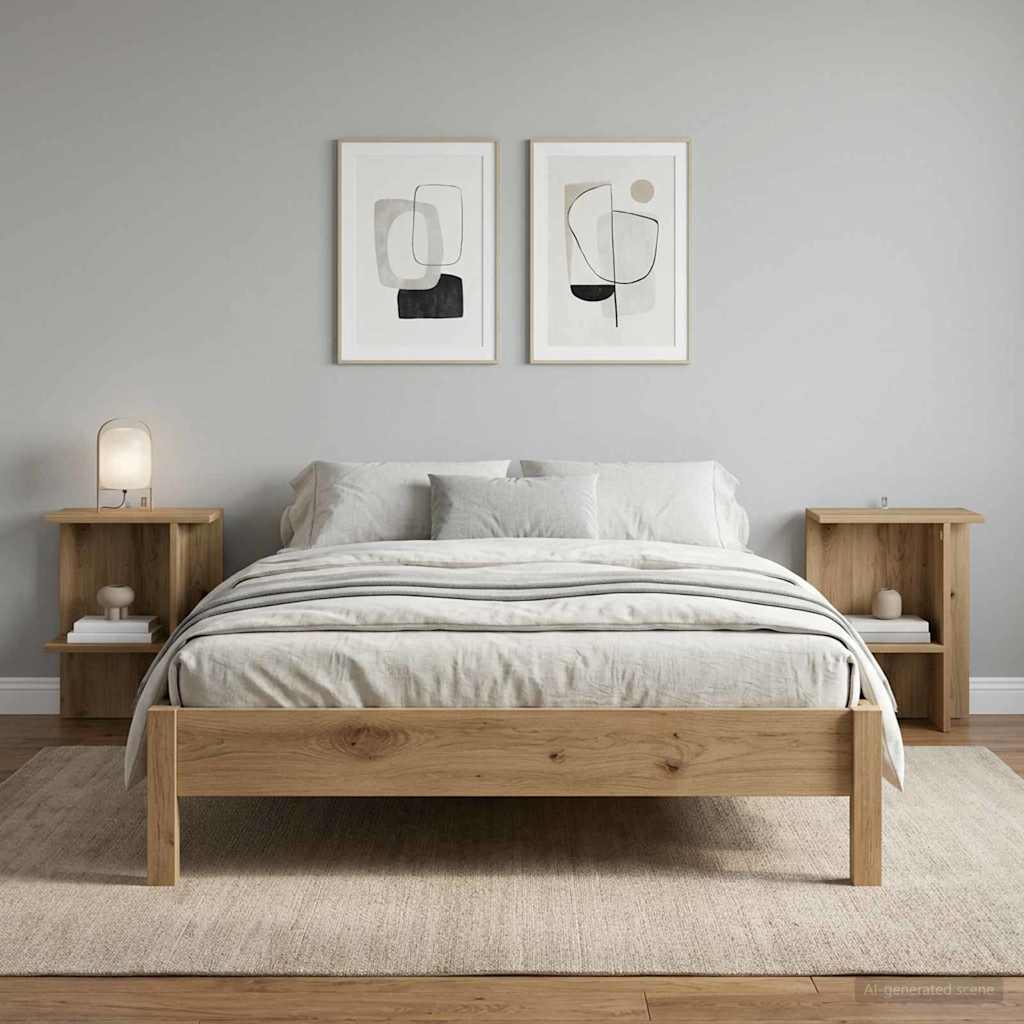 Table basse 2 pc Chêne artisanal 40 x 30 x 49 cm - XIOS