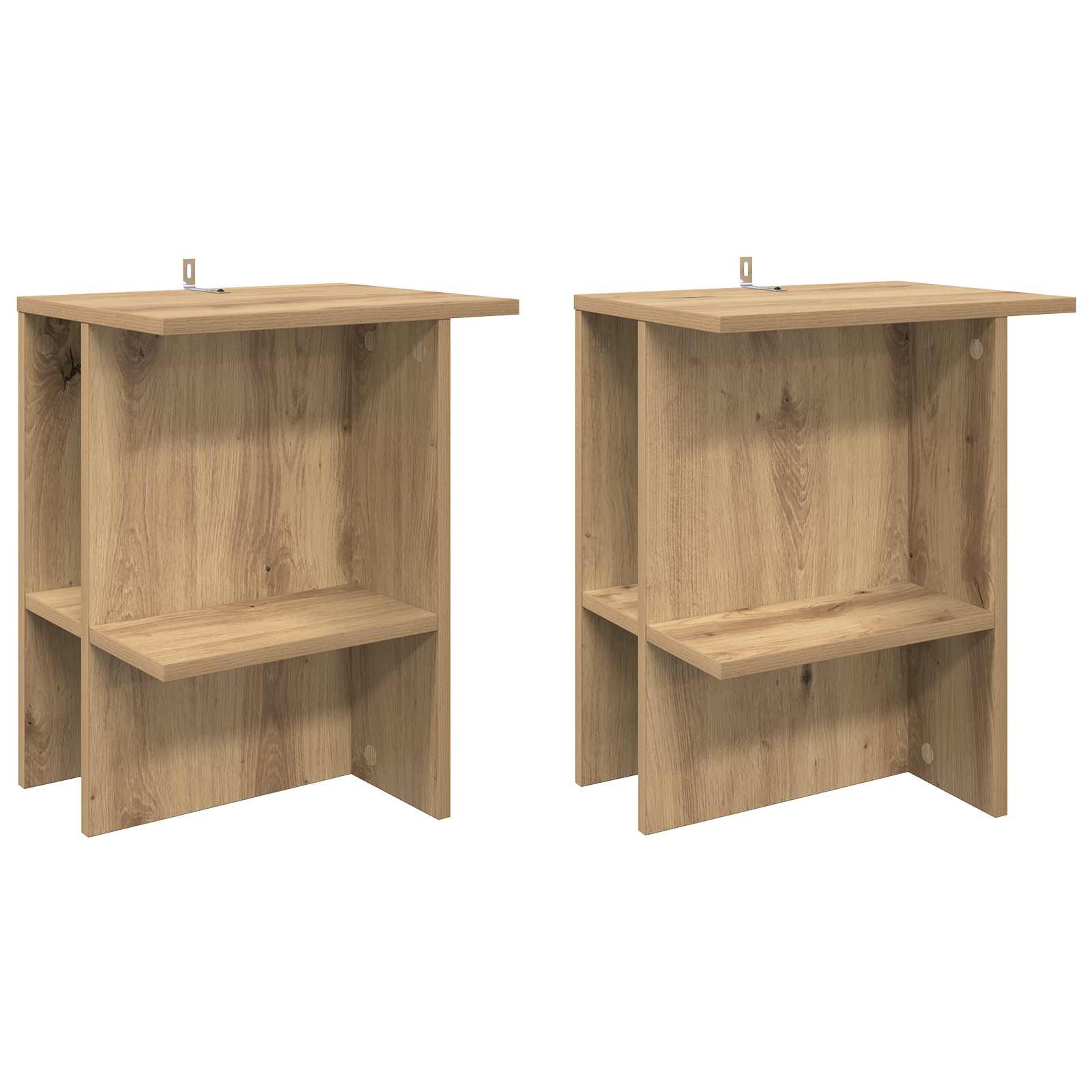 Table basse 2 pc Chêne artisanal 40 x 30 x 49 cm - XIOS