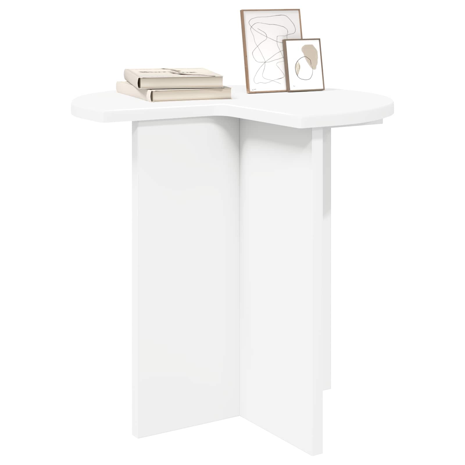 Table d'appoint Blanc Ø 39 x 38 cm Bois d'ingénierie - XIOS