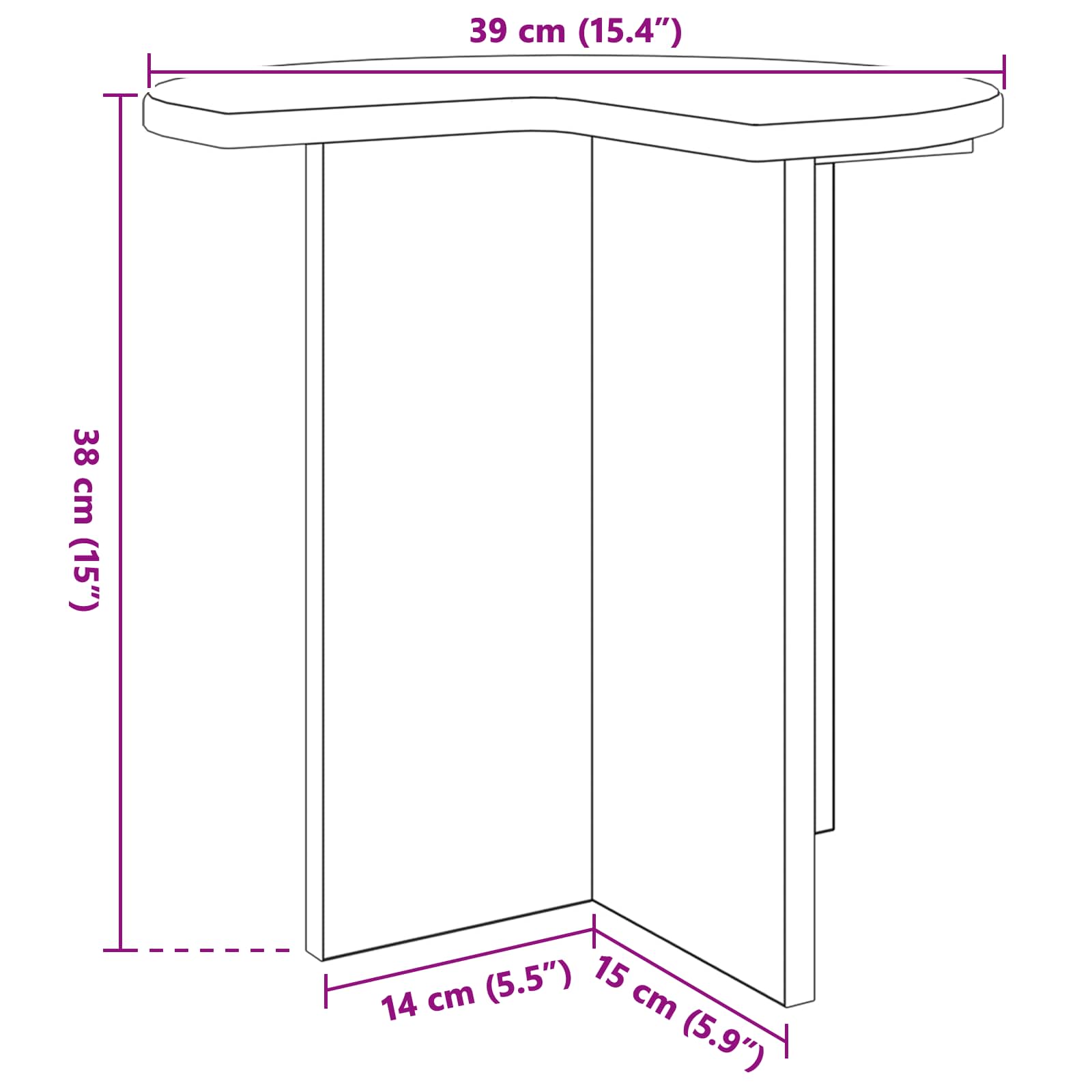 Table d'appoint Blanc Ø 39 x 38 cm Bois d'ingénierie - XIOS