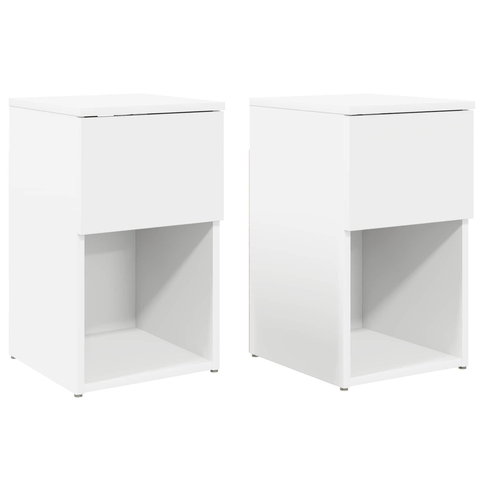 Armoire de lit 2 pcs Blanc 29 x 31,5 x 49 cm Bois d'ingénierie - XIOS
