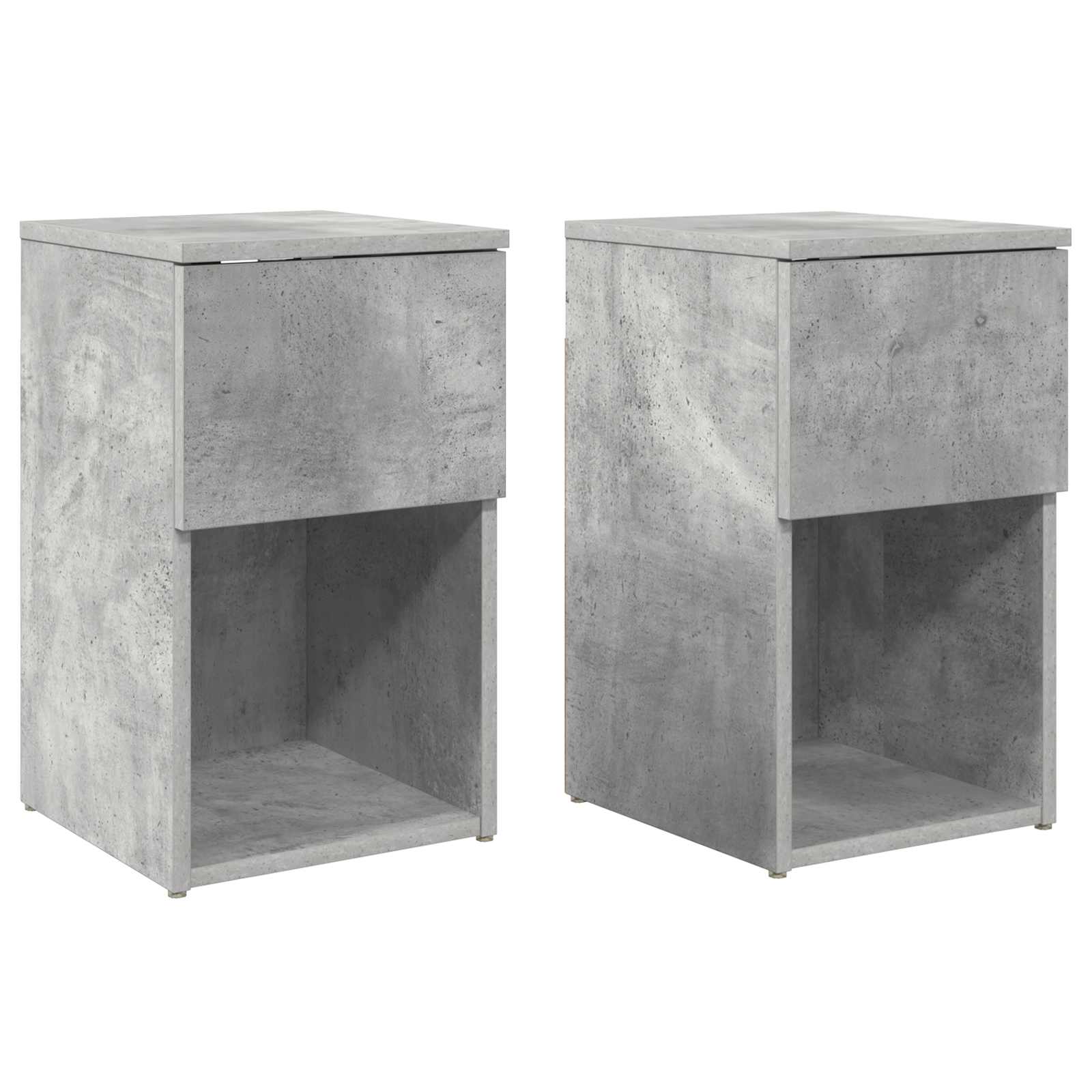 Armoire de lit 2 pcs Gris béton 29 x 31,5 x 49 cm - XIOS