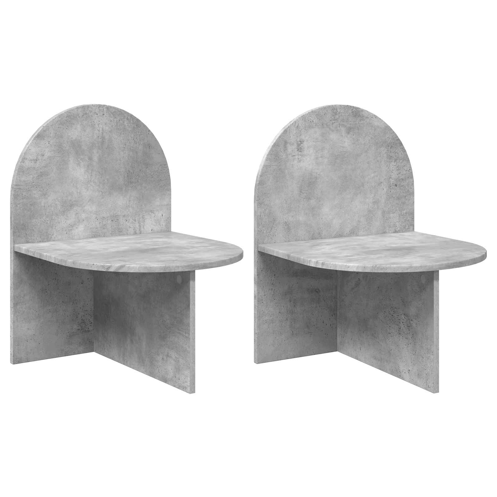 Table de chevet 2 pcs Gris béton 48 x 49 x 65 cm - XIOS