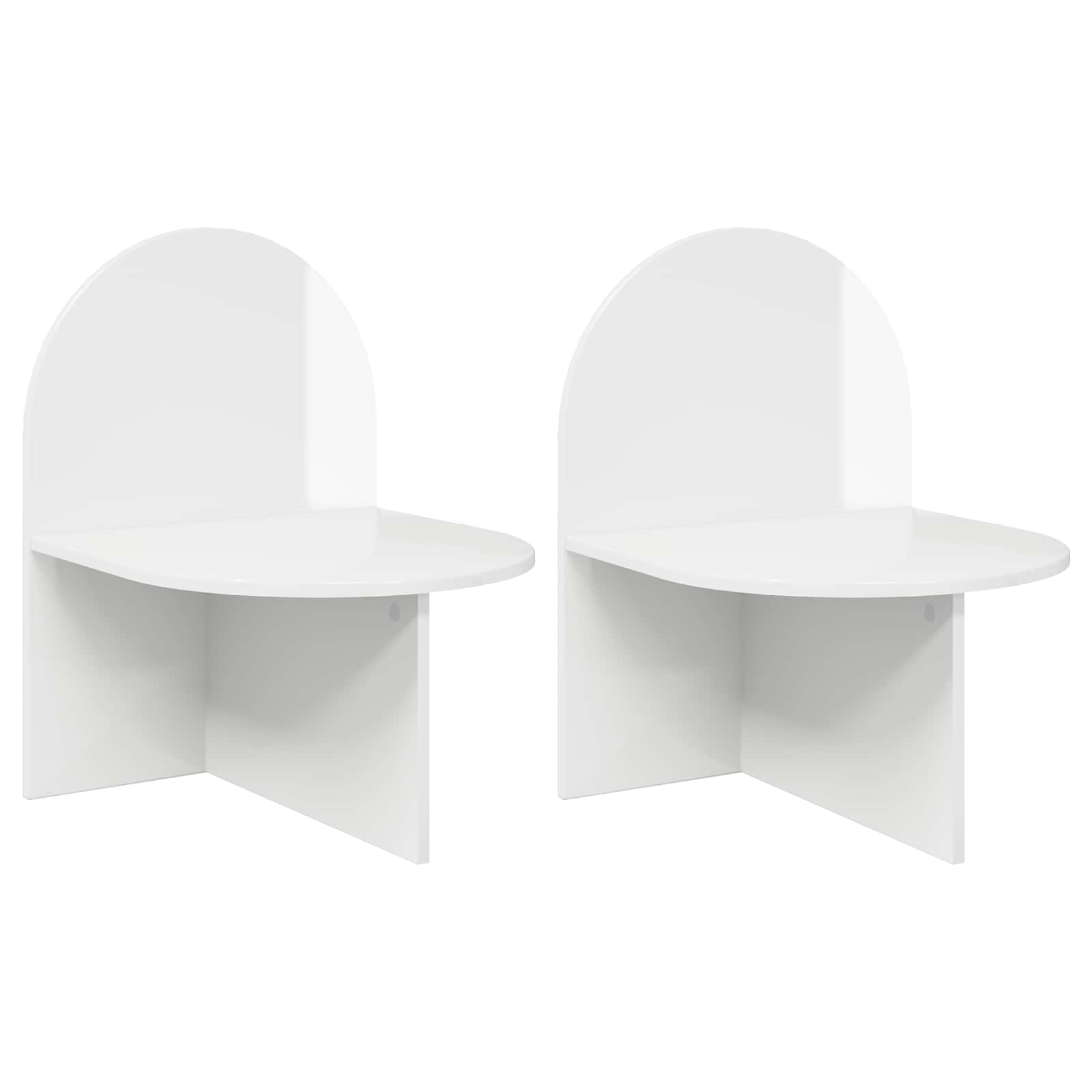 Table de chevet 2 pcs Blanc brillant 48 x 49 x 65 cm - XIOS
