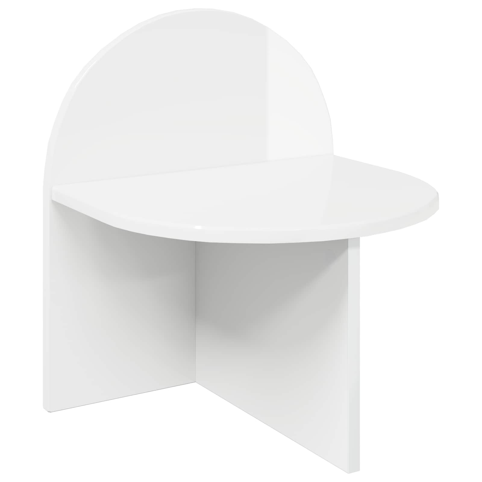 Table de chevet 2 pc Blanc brillant 40 x 35,5 x 45,5 cm - XIOS