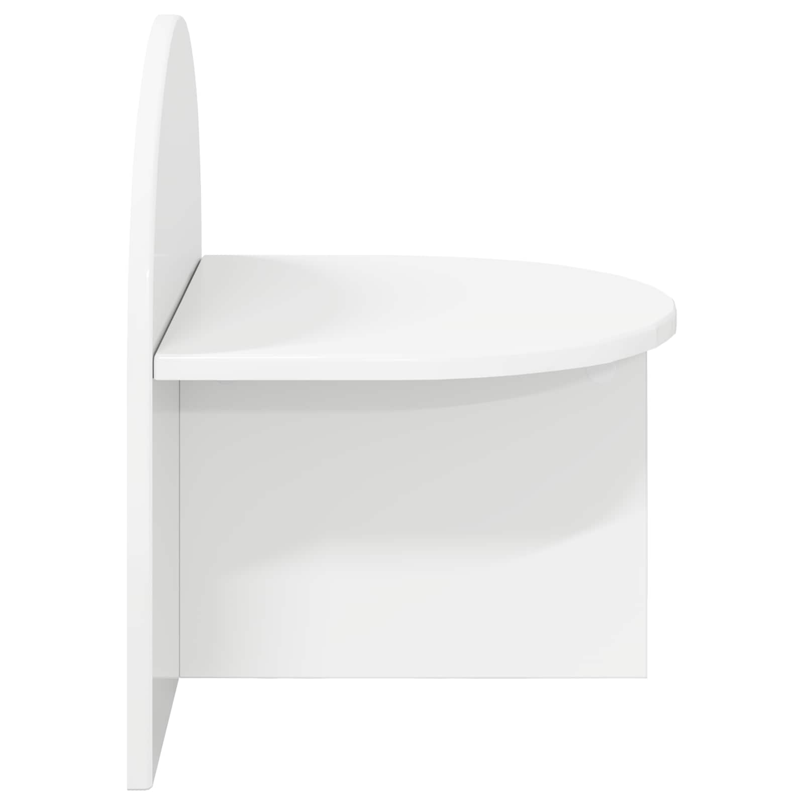 Table de chevet 2 pc Blanc brillant 40 x 35,5 x 45,5 cm - XIOS