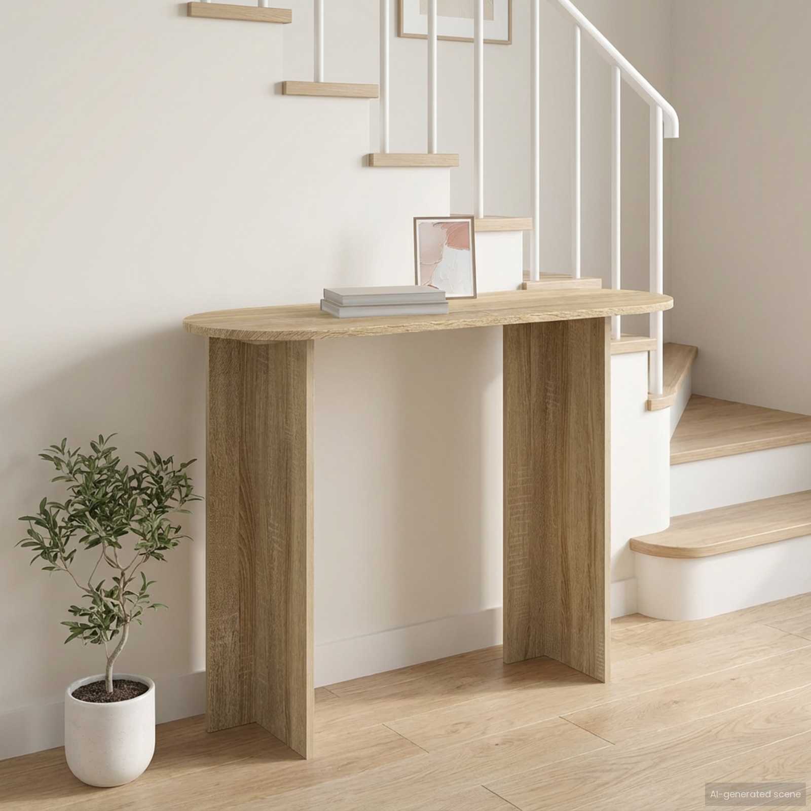 Table console Chêne Sonoma 100 x 39,5 x 75 cm Bois d'ingénierie - XIOS
