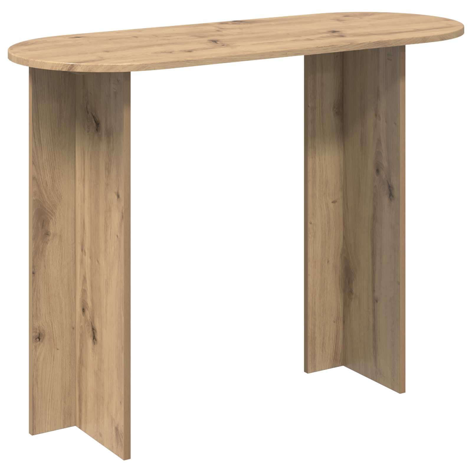 Table console avec stockage Chêne artisanal 100 x 39,5 x 75 cm - XIOS