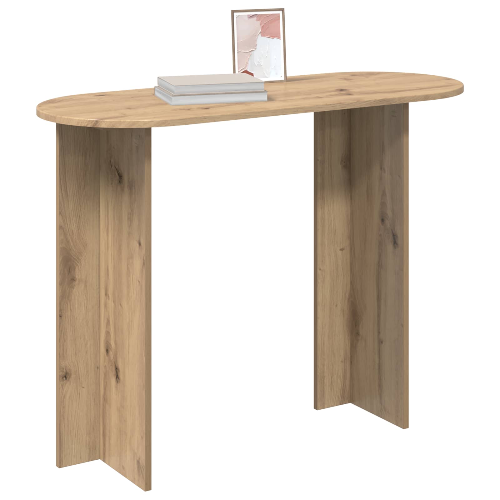 Table console avec stockage Chêne artisanal 100 x 39,5 x 75 cm - XIOS