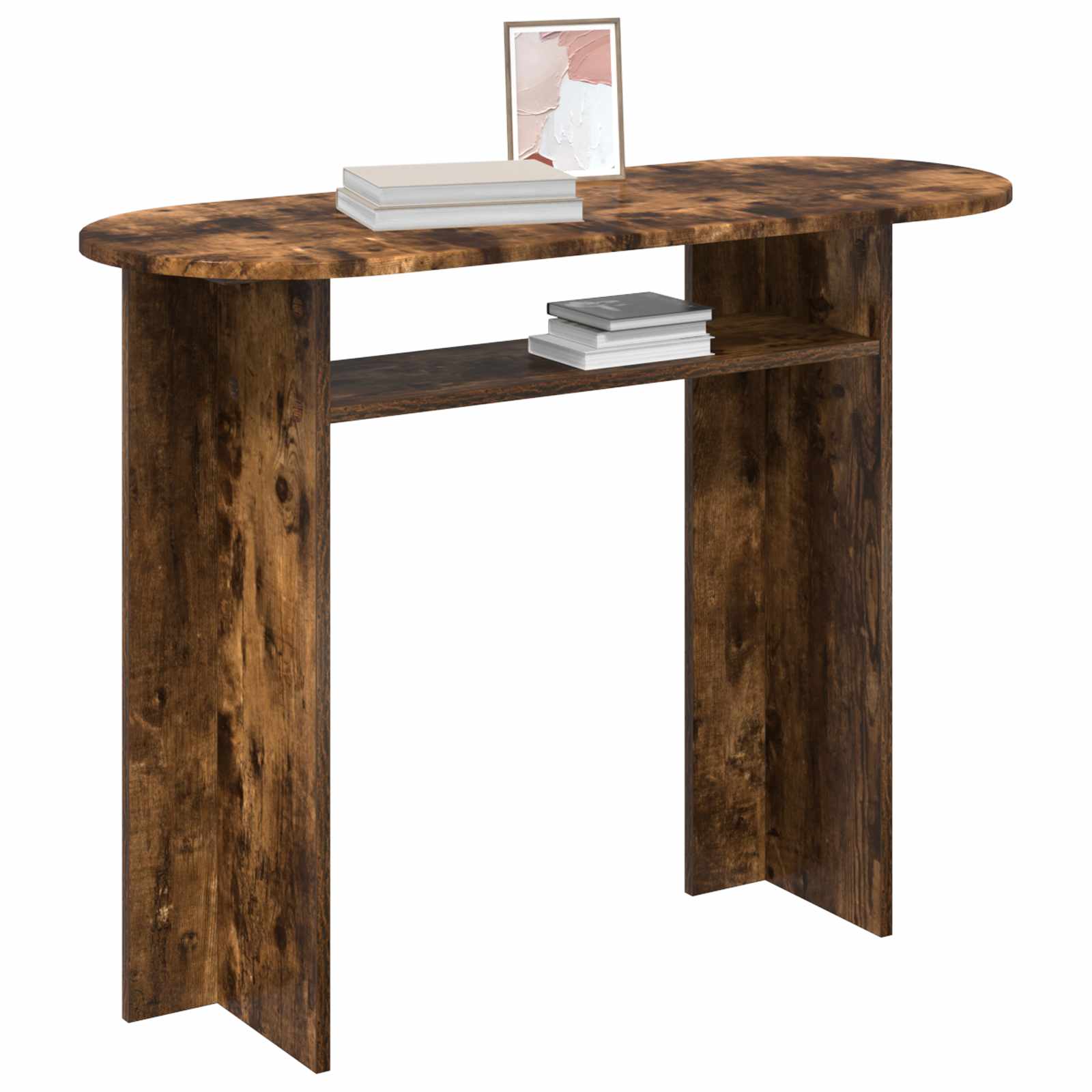 Table console Chêne fumé 100 x 39,5 x 75 cm Bois d'ingénierie - XIOS