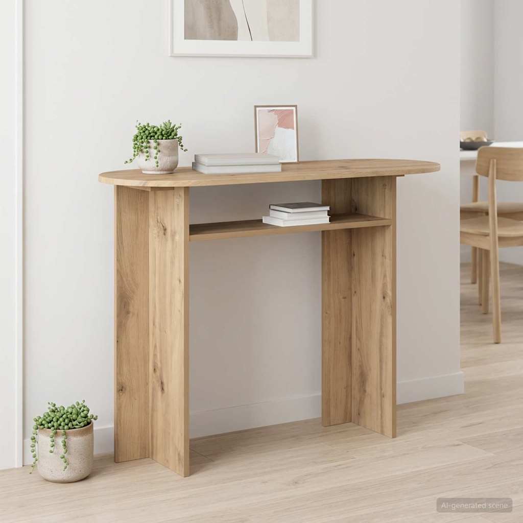 Table console Chêne artisanal 100 x 39,5 x 75 cm - XIOS