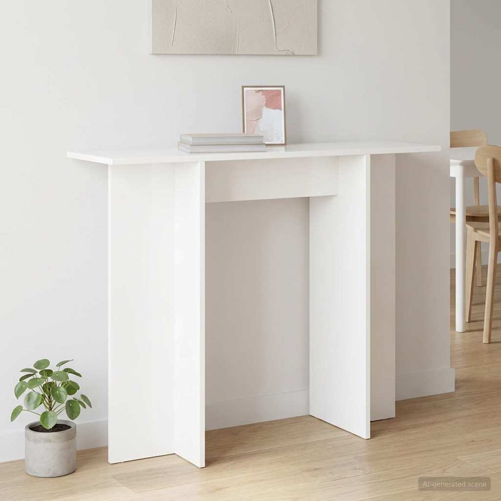 Table console Blanc 100 x 30 x 75 cm Bois d'ingénierie - XIOS