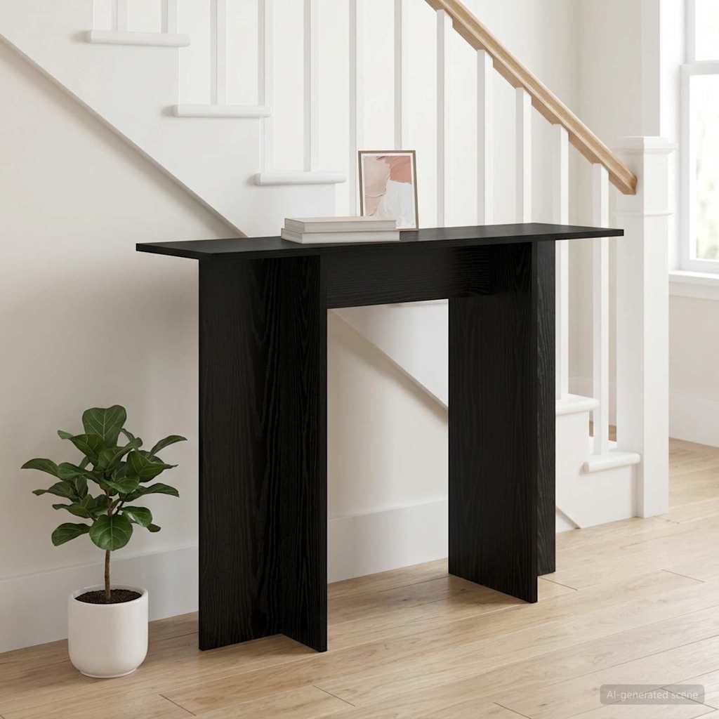 Table console Chêne noir 100 x 30 x 75 cm Bois d'ingénierie - XIOS