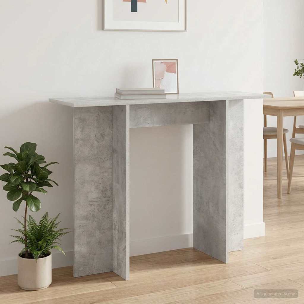 Table console Gris béton 100 x 30 x 75 cm Bois d'ingénierie - XIOS