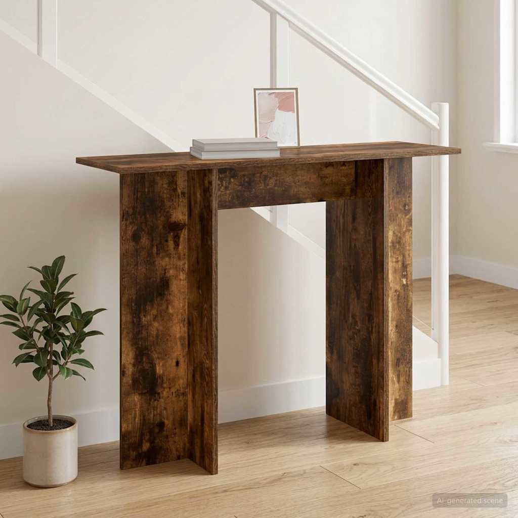 Table console Chêne Fumé 100 x 30 x 75 cm Bois d'ingénierie - XIOS