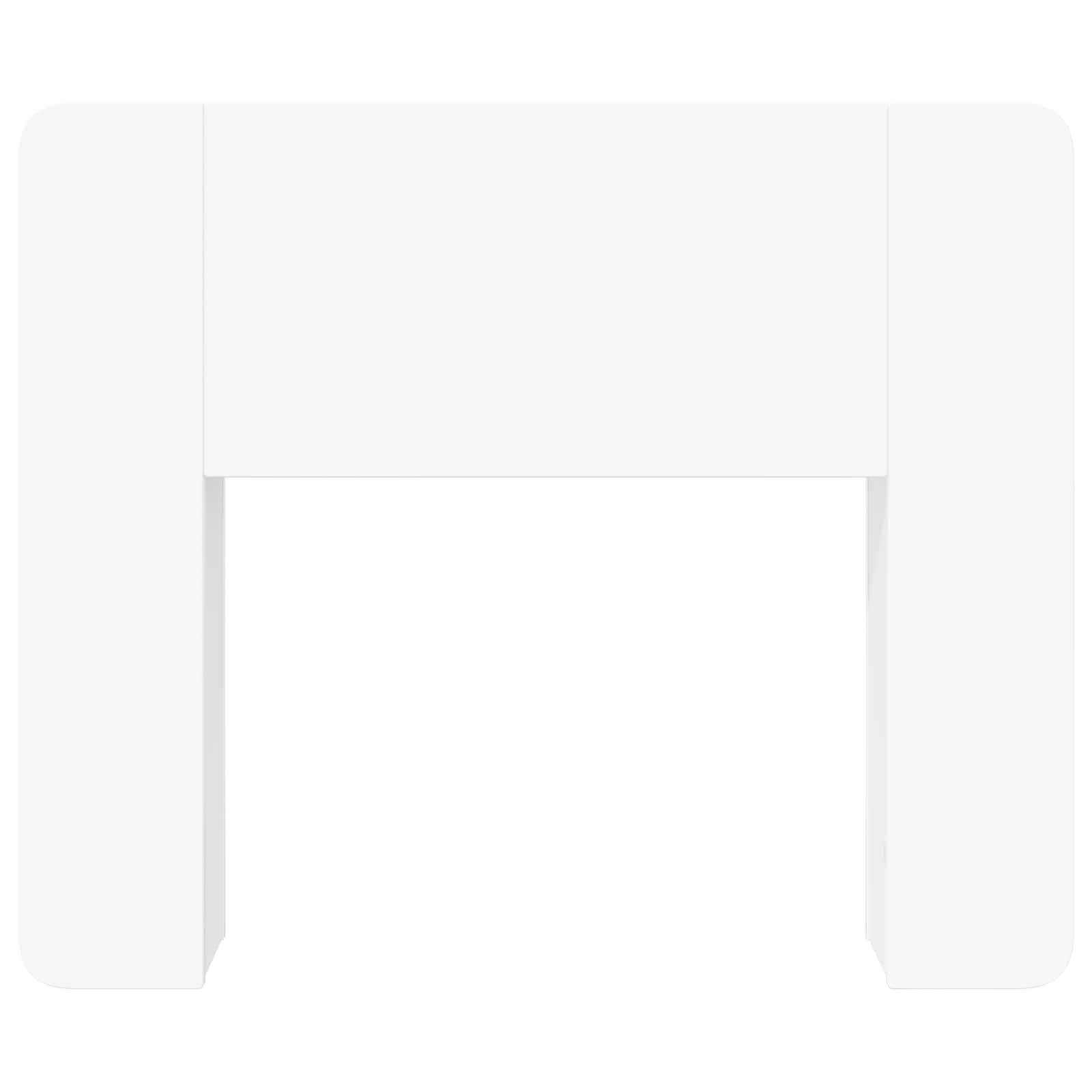 Cabinet de Tête de Lit avec stockage Blanc Bois d'ingénierie - XIOS