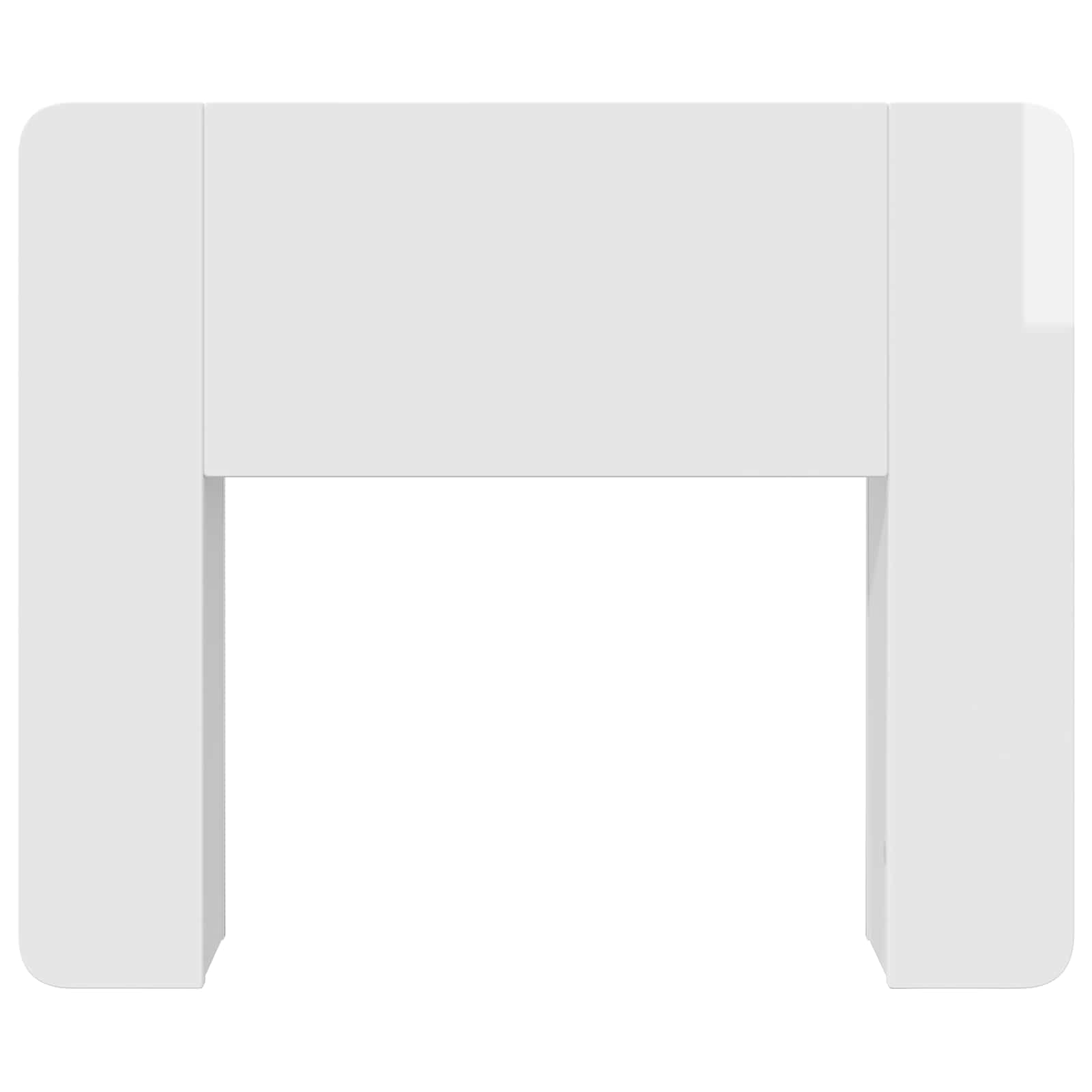 Cabinet de Tête de Lit Blanc brillant Bois d'ingénierie - XIOS