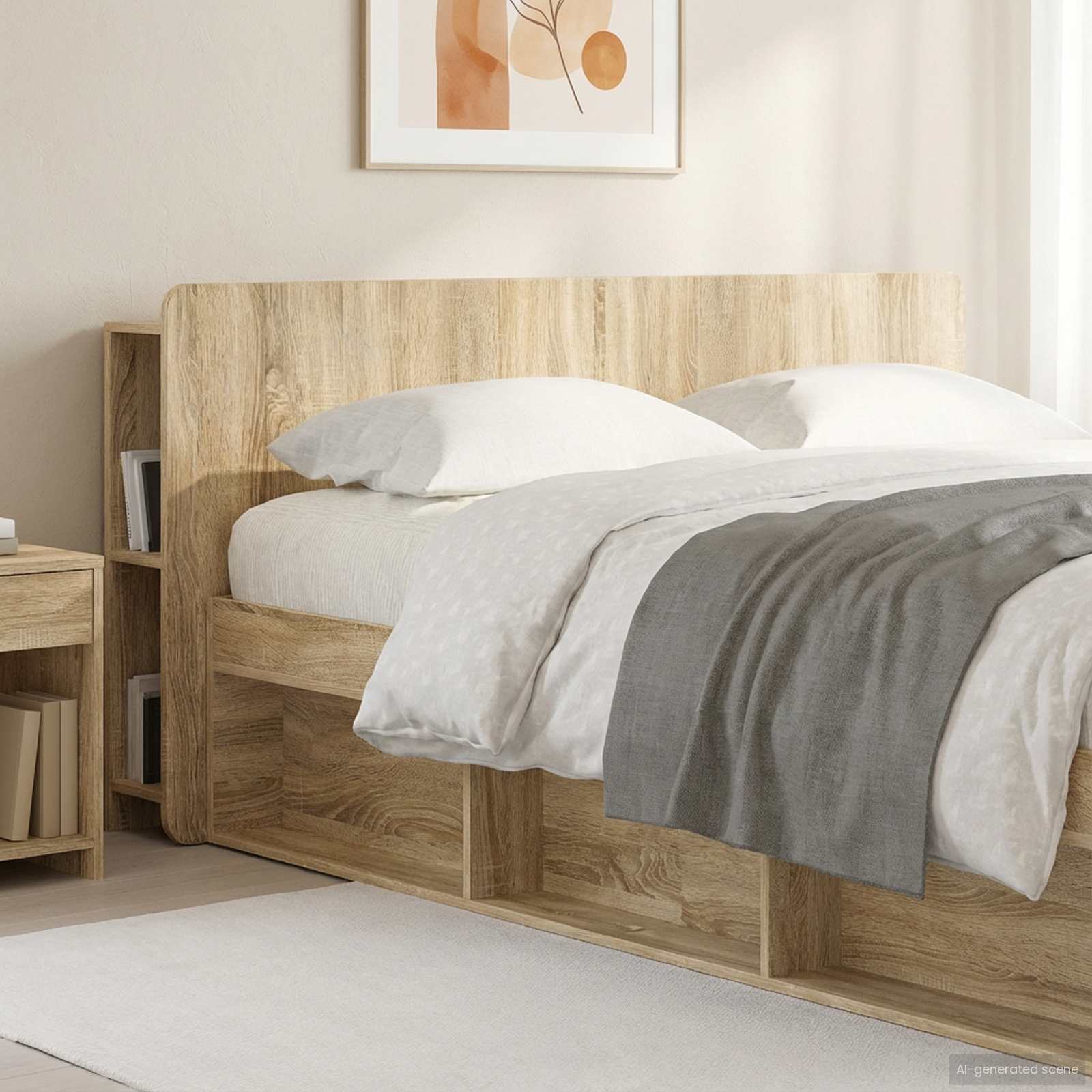 Cabinet de Tête de Lit Chêne Sonoma Bois d'ingénierie - XIOS