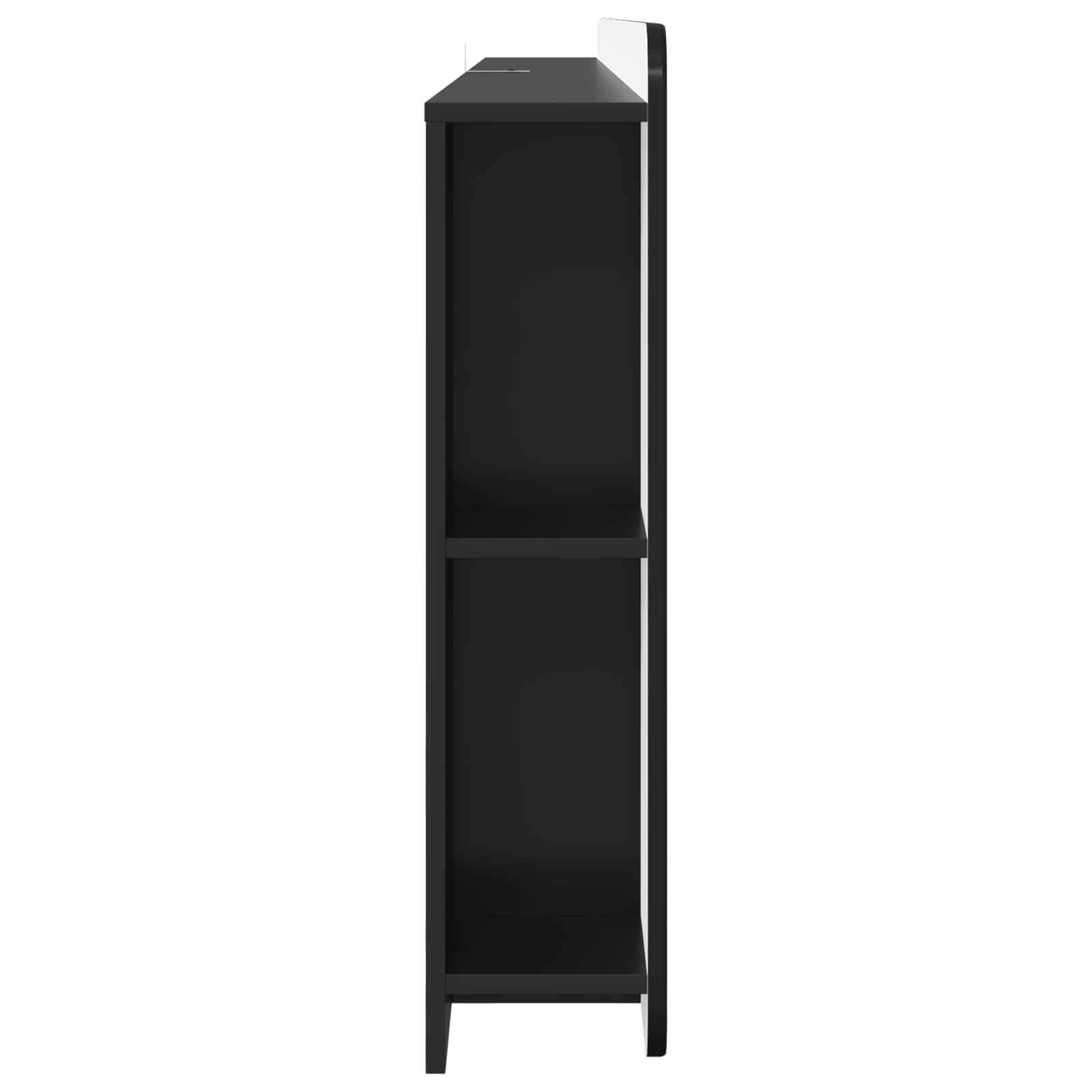 Cabinet de Tête de Lit avec stockage Noir Bois d'ingénierie - XIOS