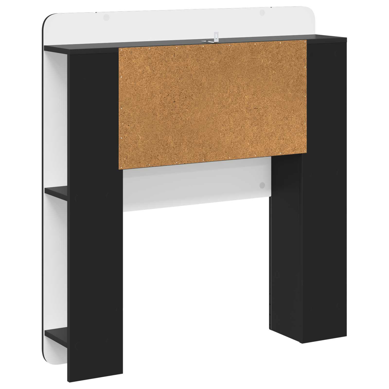 Cabinet de Tête de Lit avec stockage Noir Bois d’ingénierie - XIOS
