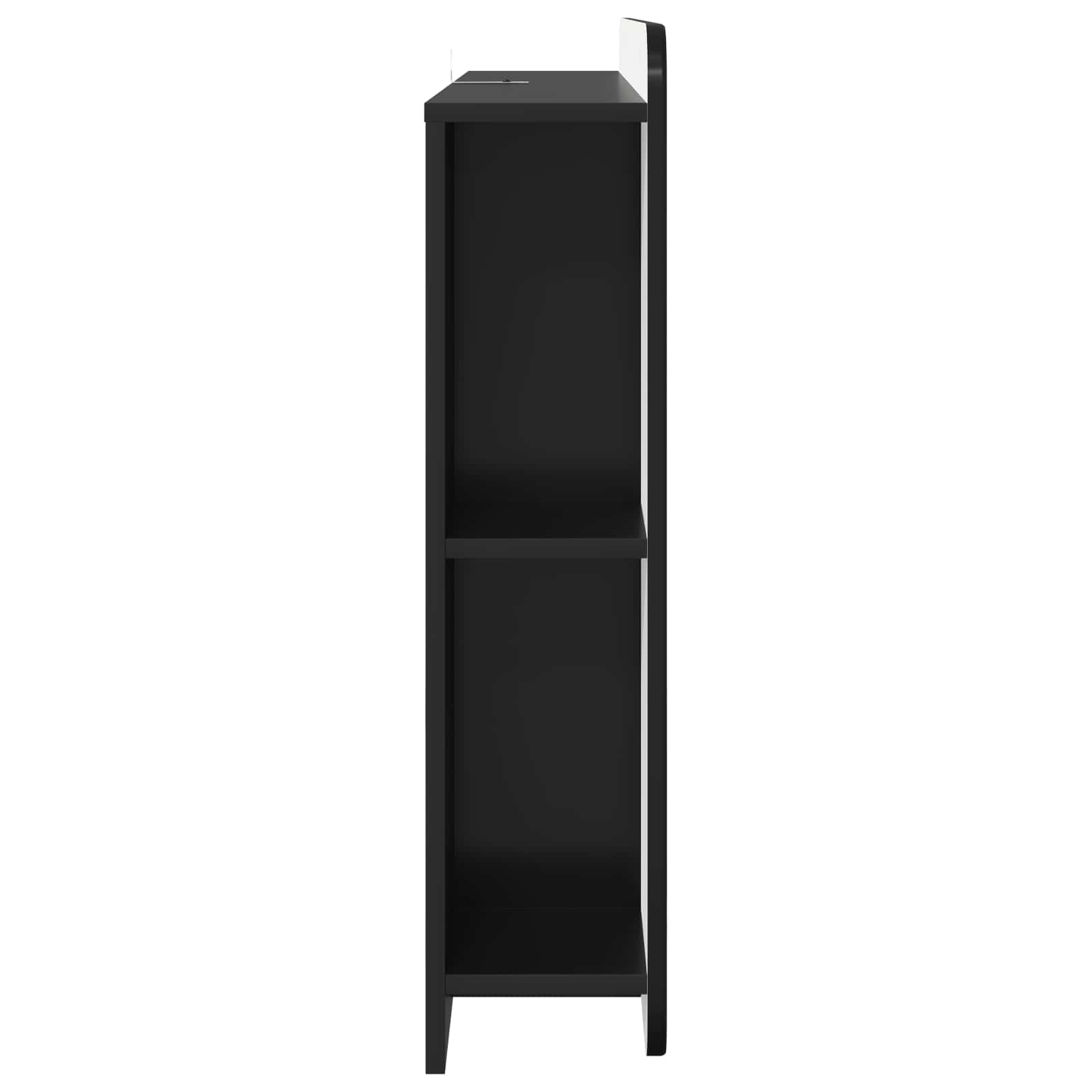Cabinet de Tête de Lit avec stockage Noir Bois d’ingénierie - XIOS