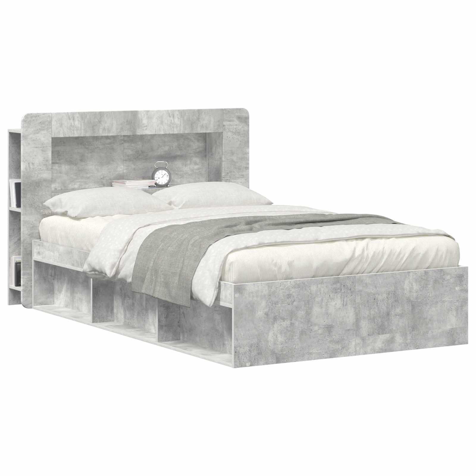 Cabinet de Tête de Lit Gris béton Bois d’ingénierie - XIOS