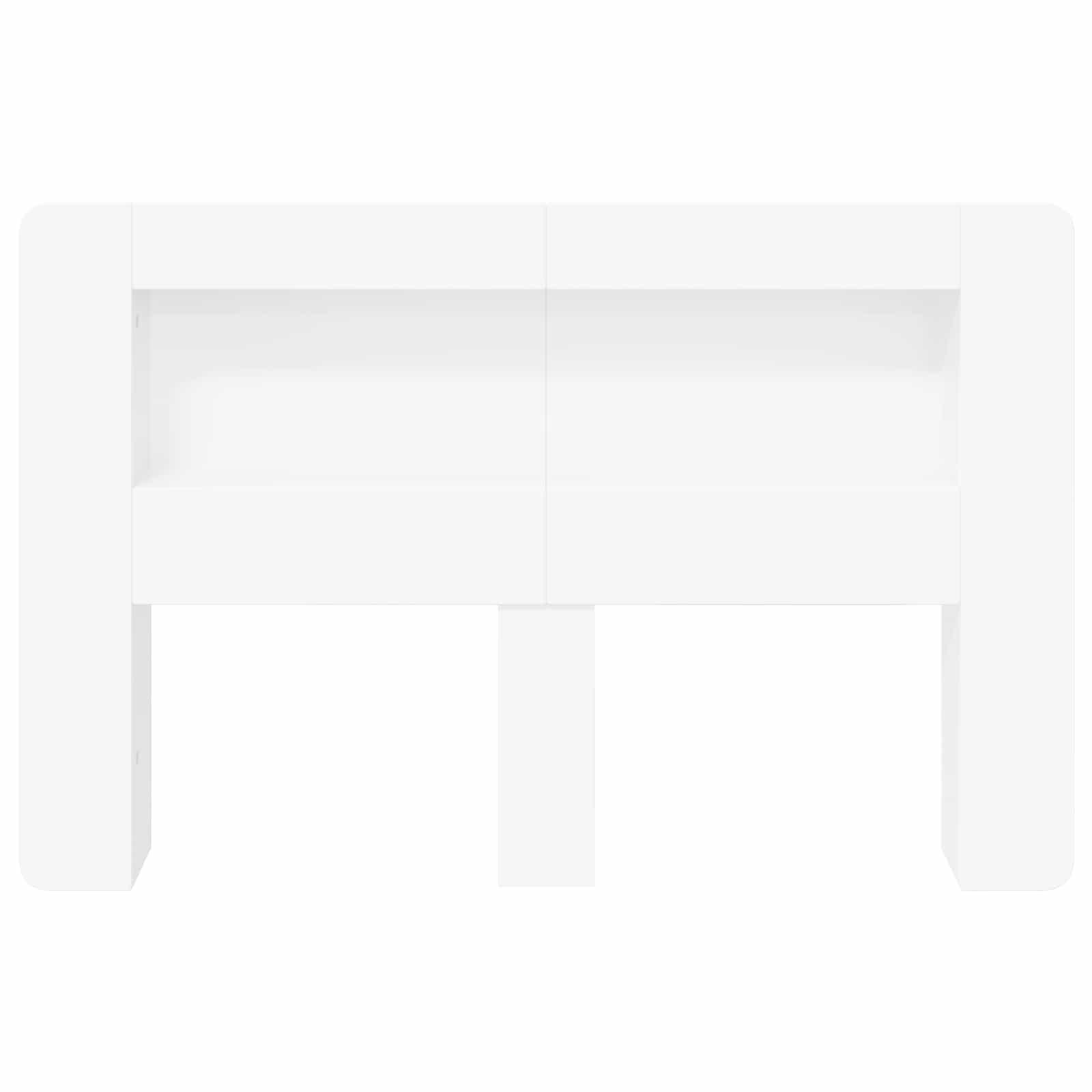 Cabinet de Tête de Lit avec stockage Blanc Bois d’ingénierie - XIOS