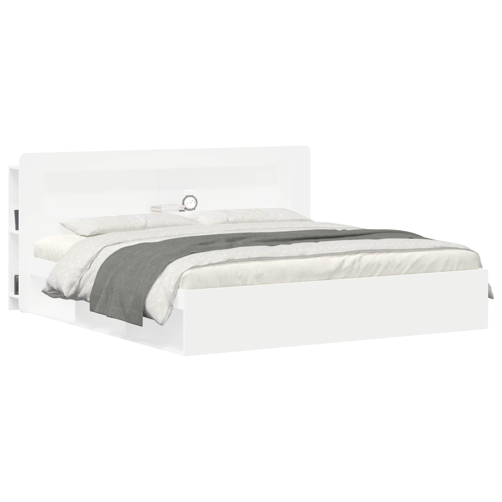 Cabinet de Tête de Lit avec stockage Blanc Bois d’ingénierie - XIOS