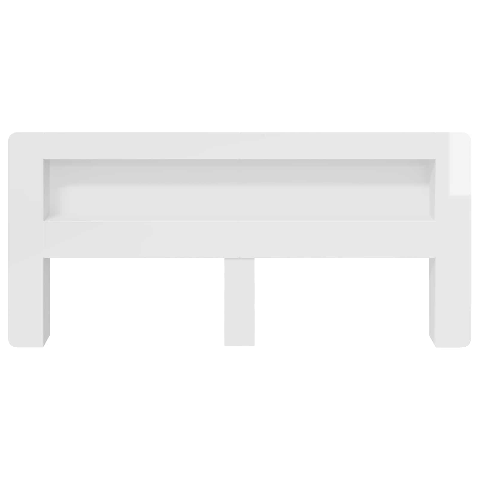 Cabinet de Tête de Lit Blanc brillant Bois d’ingénierie - XIOS