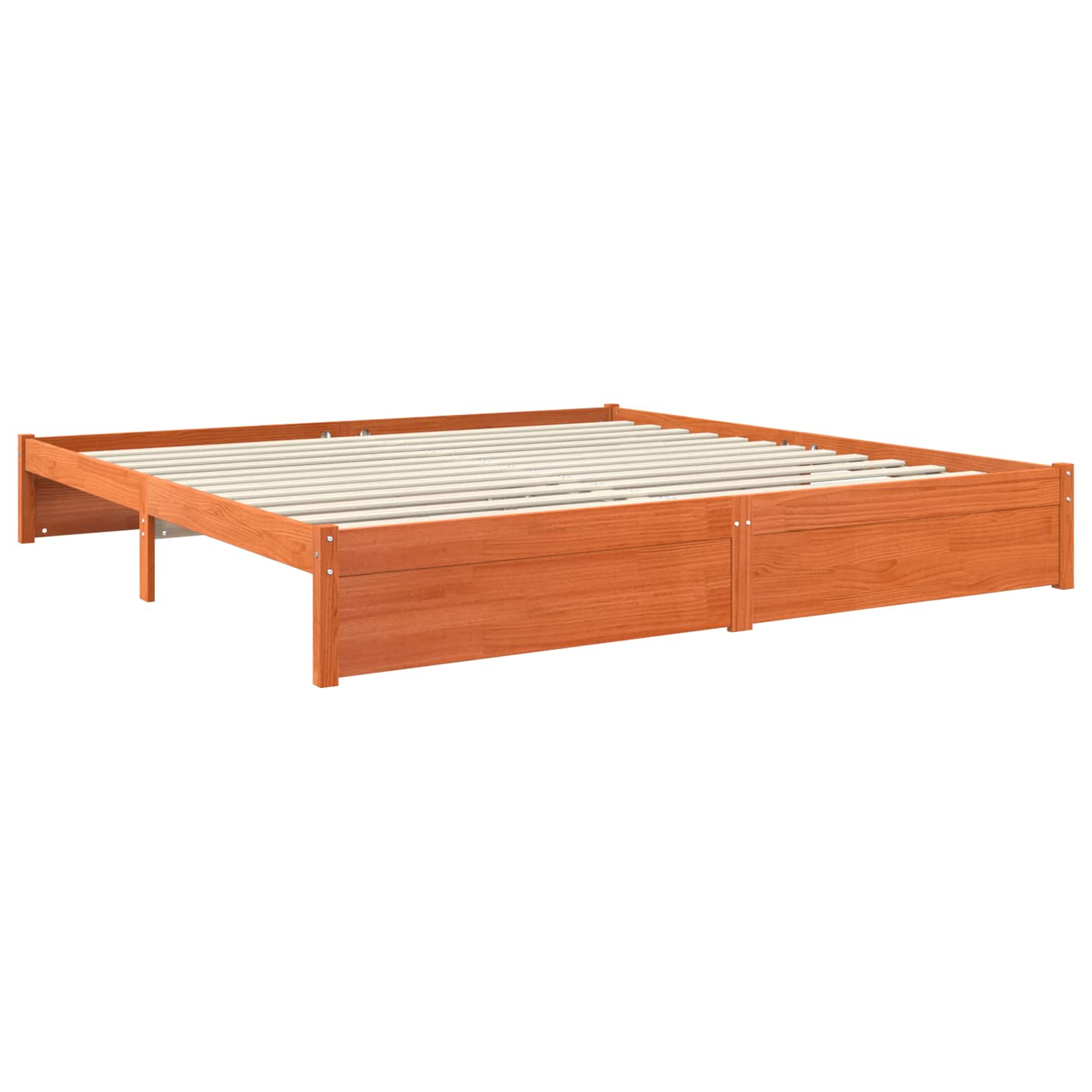 Cadre de lit Cire marron 180 x 200 cm Bois de Pin Massif - XIOS