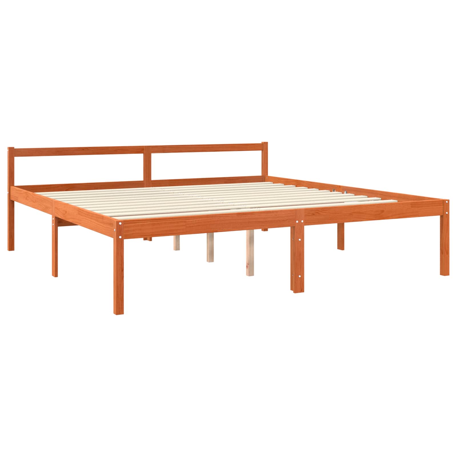 Cadre de lit Cire marron 180 x 200 cm Bois de pin massif - XIOS