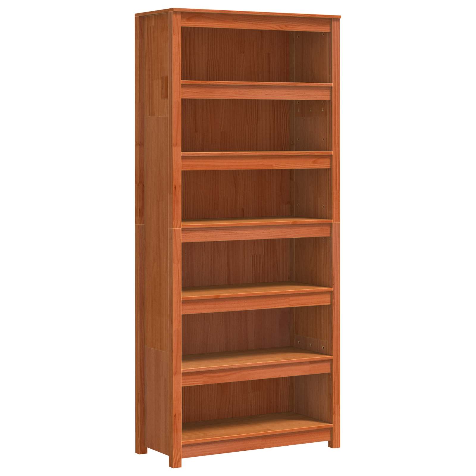 Bibliothèque Cire marron 80 x 35 x 183 cm Bois de pin massif - XIOS