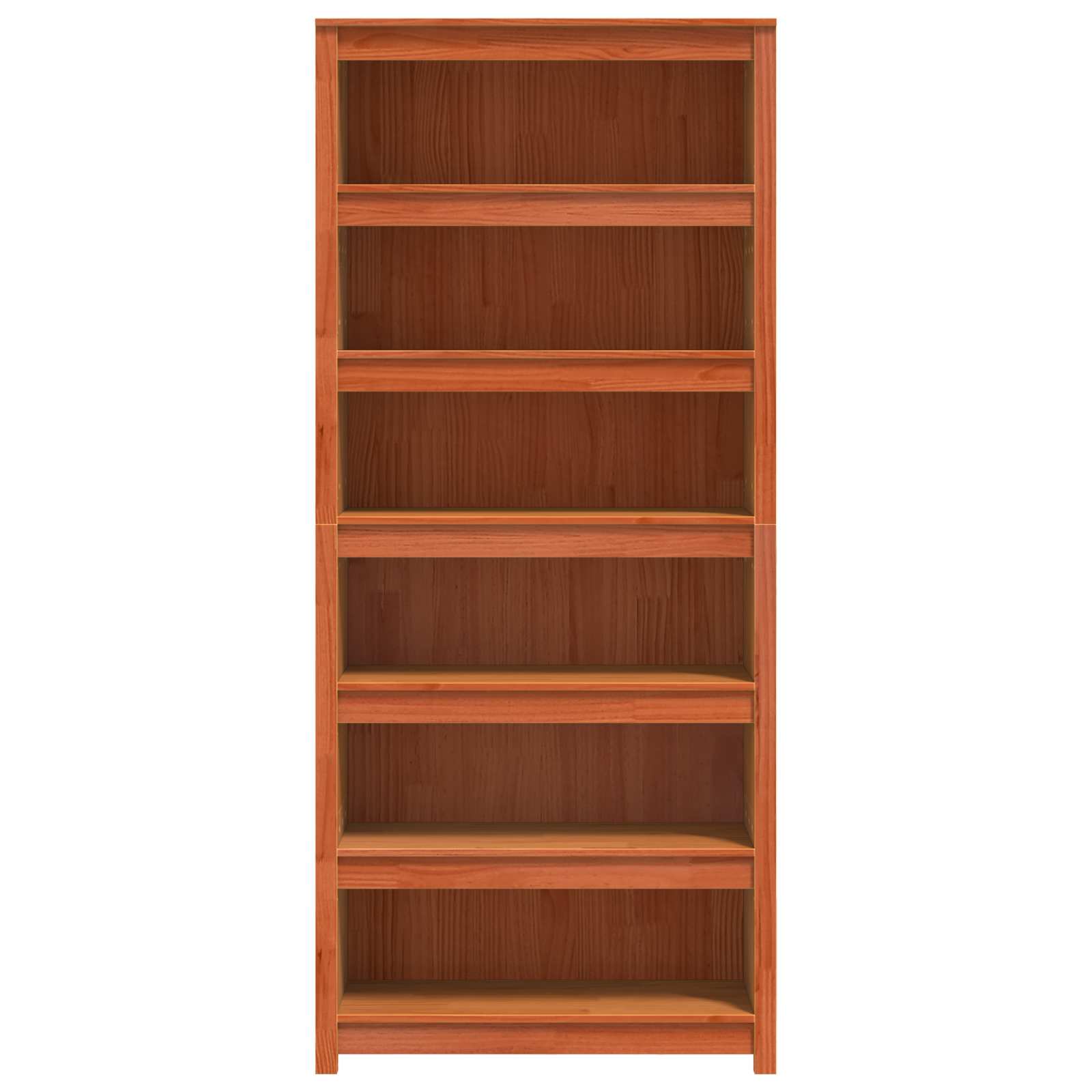 Bibliothèque Cire marron 80 x 35 x 183 cm Bois de pin massif - XIOS