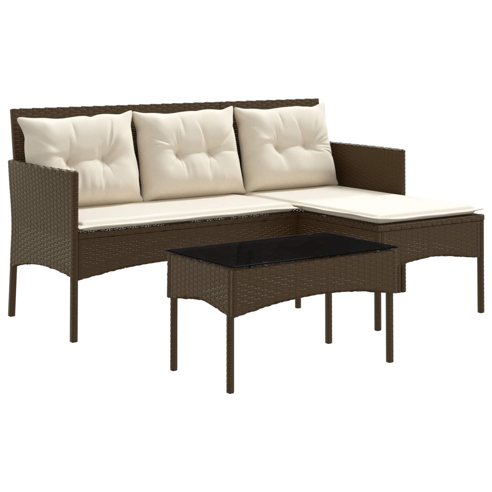 Ensemble de canapé de jardin avec coussin 2 pcs polyrotin - XIOS